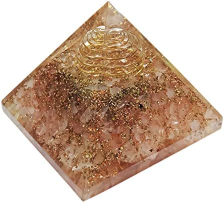 Orgone piramida mare Rose cuarț Cristal generator de energie EMF protecție meditație vindecare