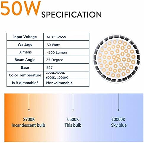 AGIPS wide tensiune lumini LED lumina reflectoarelor Super Bright 50W 60W PAR38 48leds Chips-uri înlocui 500W 600W lămpi cu