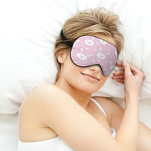 Iepure dormind mască la ochi de ochi drăguț nuanță de ochi amuzant de noapte cu curea reglabilă pentru bărbați pentru femei