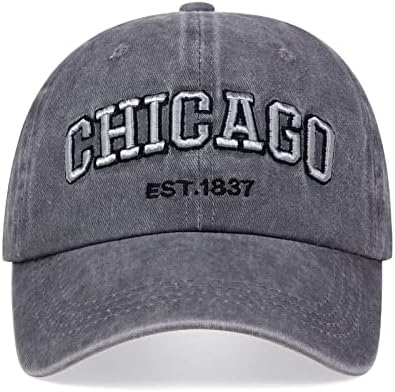 Pălărie din Chicago pentru bărbați femei 3d broderie vintage orașul tatălui pălării de baseball