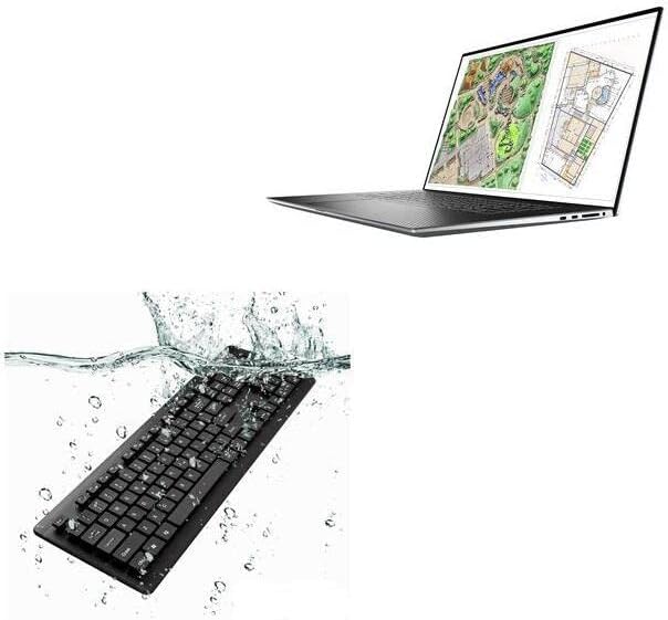 Tastatură BoxWave compatibilă cu tastatura USB Dell Precision 17-AquaProof, tastatură USB rezistentă la apă, lavabilă, rezistentă