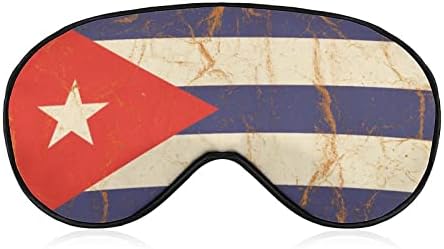 Steagul Cuba pe hârtie sfărâmată Masca pentru ochi de somn, ochiul de ochi drăguț acoperă ochiul de ochi pentru bărbați pentru