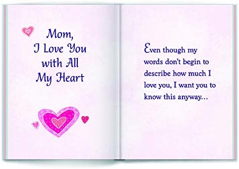 Blue Mountain Arts Little Keepsake Book „I Love You, Mom” 4 x 3 in. Carte de cadouri sentimentale de buzunar perfect pentru