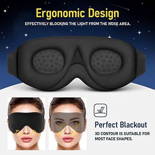 Mască de somn pentru bărbați Femei Blackout Sleeping Mask Mască de ochi pentru mască de dormit mască de ochi