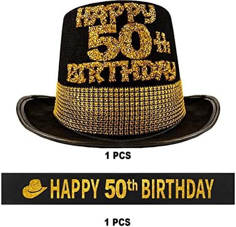 Cadouri de 50 de ani pentru bărbați,pălărie de petrecere de 50 de ani, cercevea de 50 de ani pentru bărbați, Decorațiuni de