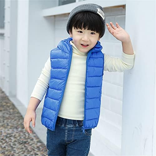 Kagayd copil mic de iarnă Copil pentru copii Copii Copiii pentru băieți fete fete fără mâneci de iarnă Paltoane solide cu glugă jachete adolescente pentru băieți
