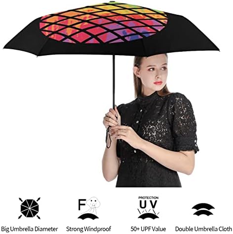 Ananas colorat 3 falduri Travel umbrela Anti-UV Windproof umbrele modă Auto deschis umbrela