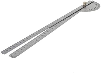 Bettomshin Angle Finder protractor de 180 ° Conducător din oțel inoxidabil cu două brațe reglabile pentru prelucrarea lemnului