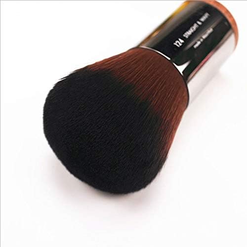 Ganfanren 1 bucată portabilă cu pulbere de machiaj perii din lemn natural sintetică părul profesionist machiaj perii