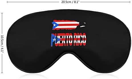 Puerto Rico Map Flag Flag Sleep Ochi Masca moale Funny Eye Shade Blindfold Eye Cover Sleeping Masca de somn pentru călătorie