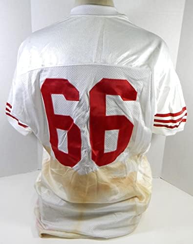San Francisco 49ers 66 Joc emis Jersey White 60 DP28459 - Joc nesemnat NFL folosit tricouri folosite