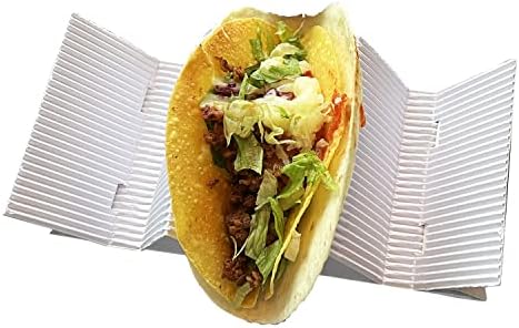 Depas de unică folosință Taco Stand Up Serving Rack-Holds până la 3 tacuri, din siguranță din carton și ecologic pentru petrecere
