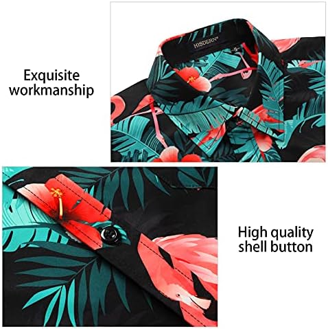 Cămăși pentru bărbați hawaieni cămașă cu mânecă scurtă pentru bărbați Casual Casual Down Tropical Hawaii Floral Cămașă de vară