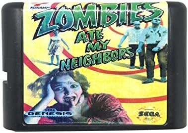 Gaohr Zombies a mâncat vecinii mei 16 biți cartuș de joc de joc Fit pentru Sega Mega Drive/Genesis System Eur/SUA Shell