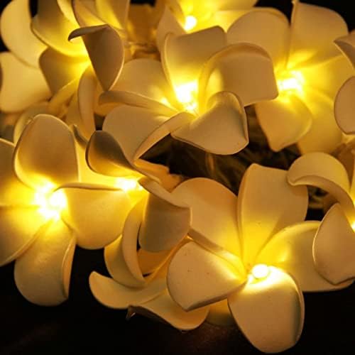 Sezrgiu Hawaiian Plumeria String Light, spumă Frangipani Plug de flori în Fairy Light for Christmas Party Home Wedding Graden Decorare
