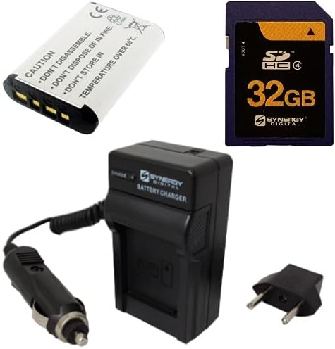 Kit accesoriu compatibil cu Synergy Digital, funcționează cu Sony Cyber-SHOT RX100 VA Camera digitală include: Baterie SDNPBX1,