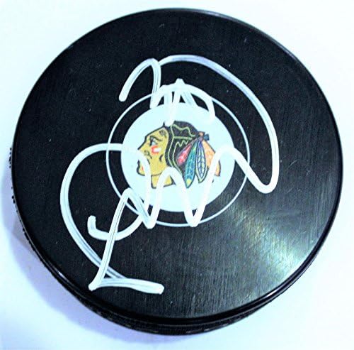 Jeff Glass a semnat 2017-18 Chicago Blackhawks logo Puck w / COA 2018-autograf NHL Pucks