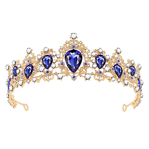 Frcolor Tiara coroana pentru femei, stras copac ramură Regina Coroane nunta diademe coroane bentita