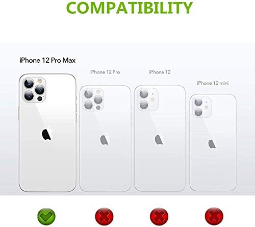 iCoverCase pentru iPhone 12 Pro Max Husă portofel cu curea de mână, [blocare RFID] husă din piele PU Kickstand rezistentă la