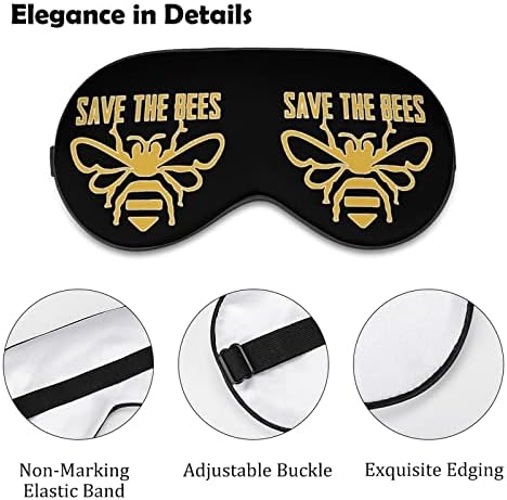 Salvați masca de somn de albine masca portabilă a ochiului portabil cu curea reglabilă pentru bărbați pentru femei