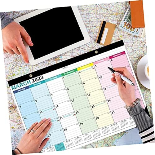 Hemoton 18 luni Calendar Desk Calandar Calendar Office Decor Office Calendar de perete mare Calendar 2023 Calendar Pad Calendar