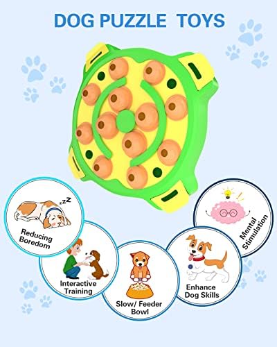 Jucării pentru câini Puzzle Jucării pentru animale de companie - jucărie avansată interactivă pentru câini de tratare interactivă,