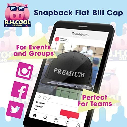 Personalizat brodate Flexfit 110F structurat plat Bill Snapback Hat | imagine personalizate & amp; Text Baseball Cap / Design-ul
