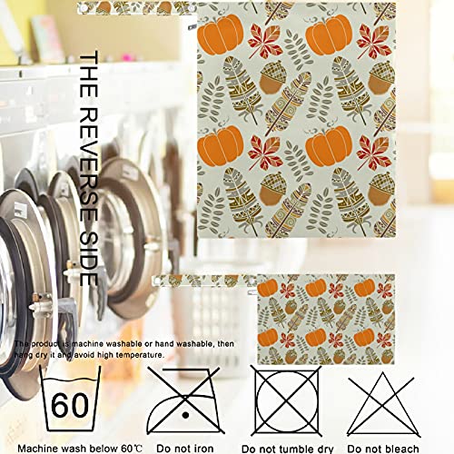 visesunny Thanksgiving colorat fără sudură model 2pcs sac umed cu buzunare cu fermoar lavabil reutilizabil spațios sac de scutec