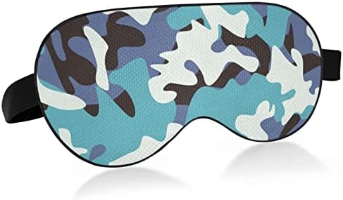 Unisex Sleep Eye Mask Eye-Blue-Outdoor-Camouflaj Night Sleeping Sleeping Masca confortabilă pentru ochi de somn