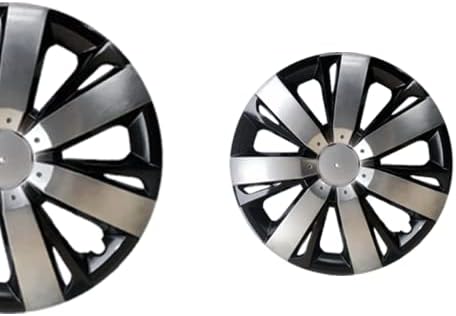 15 inch Snap pe Hubcaps compatibil cu Mazda 3-Set de 4 Rim acoperă Rim pentru jante de 15 inch-negru & amp; Gri