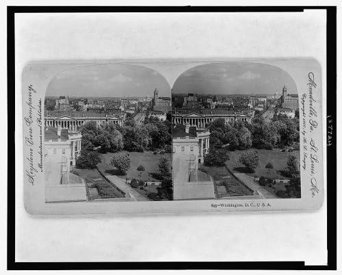 Foto: Fotografie a stereografului, Washington, DC, C1903, Casa Albă, Clădirea Trezoreriei