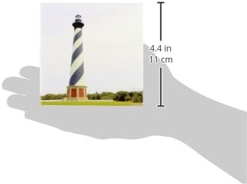 3drose ct_93246_1 Farul Cape Hatteras din Carolina de Nord-Us34 Dfr0031-țiglă ceramică David R. Frazier, 4 inci