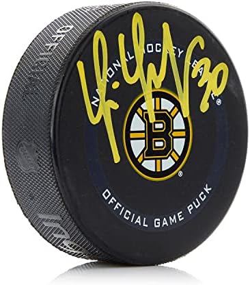 Tim Thomas a semnat Boston Bruins joc Oficial puck-autografe NHL pucks