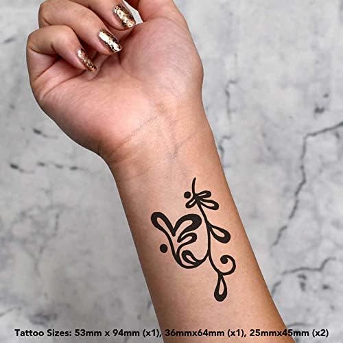 Azeeda 4 x Tatuaje temporare „viță de vie abstract