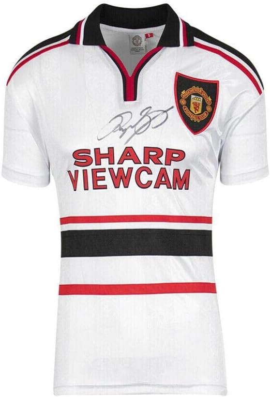 Ryan Giggs a semnat cămașa Manchester United - 1999, Jersey Autograph Away - tricouri de fotbal autografate