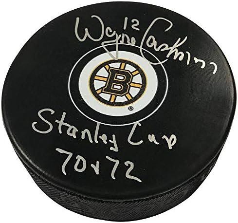 Wayne Cashman puc autograf cu inscripție-pucuri NHL autografate
