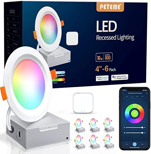 Smart LED încastrat lumina RGB 4 inch 6 pachete