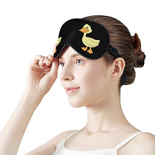 Galben Duck Duck Funny Sleep Mask Ochi Moale Blind Blind Ochi cu ochi reglabile cu curea de noapte pentru bărbați pentru femei