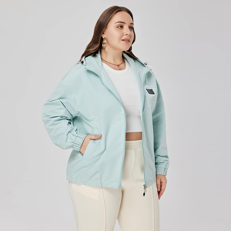 HSQIBAOER femei primăvară jacheta Casual haina femei haine luminoase scurt feminin îmbrăcăminte în Outerwears Plus Dimensiune