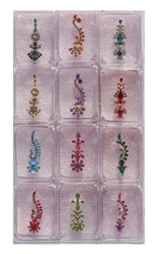 Ashirwad Indian Multicolor Multisize, Multi Design Stone Crystal Crystal Bridal Bindis reutilizabil, frunte Tika, bijuterii