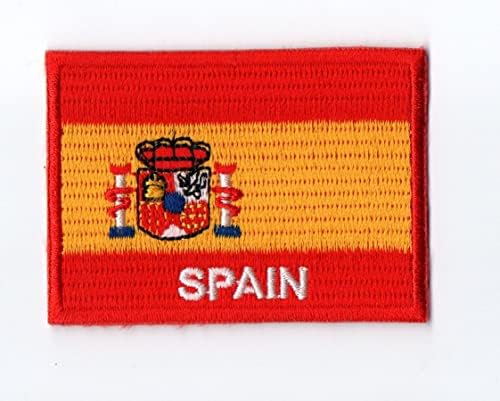 Primul orice Spania Flag Patch Fier mic pe brodat pentru pălărie cămașă Geacă vestimentară Rucsacuri de blugi Cap Cap Cap Cap