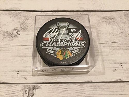 Patrick Sharp a semnat Cupa Stanley 2015 Chicago Blackhawks Puck autografat a-autografat NHL pucks