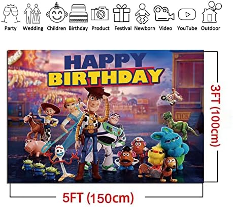 Desene animate Toy Story tematice fotografie fundal pentru Fete Băieți ziua de Naștere Petrecere decorare circ carnaval petrecere