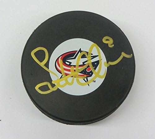 SCOTTIE UPSHALL a semnat pucul COLUMBUS BLUE JACKETS cu pucuri NHL cu autograf COA