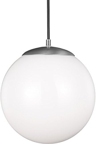 Generation Lighting 6022en3-04 agățat Glob o lumină pandantiv, finisaj din aluminiu satinat