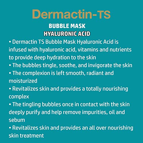 Dermactin-TS Rejuvenating Bubble Hyaluronic Acid sheet Mask cu vitamine și nutrienți esențiali