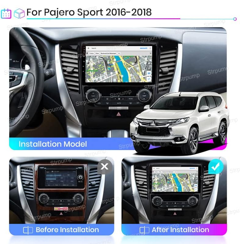 9 Android 10 în Dash auto Stereo Radio Se potrivesc pentru Mitsubishi Pajero Sport 17 18 GPS Navigare unitate cap Carplay
