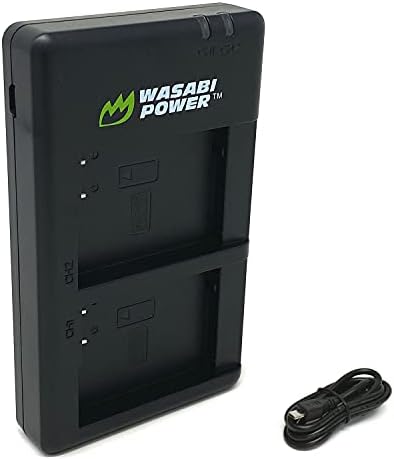 Wasabi Power Micro USB Dual Charger pentru Panasonic Lumix DMW-BLC12, DMW-BLC12PP, DE-A79, DE-A79B și LUMIX DMC-G85, DMC-G7,