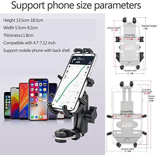Suport de telefon pentru biciclete universale și aliaj de aluminiu cu cadru de motocicletă, utilizat pentru suport pentru smartphone