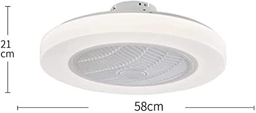 ZPLMW LED -ul modern LED Lumina cu ventilator, lumină de tavan slabă de 40W cu telecomandă, viteză de vânt reglabilă, potrivită